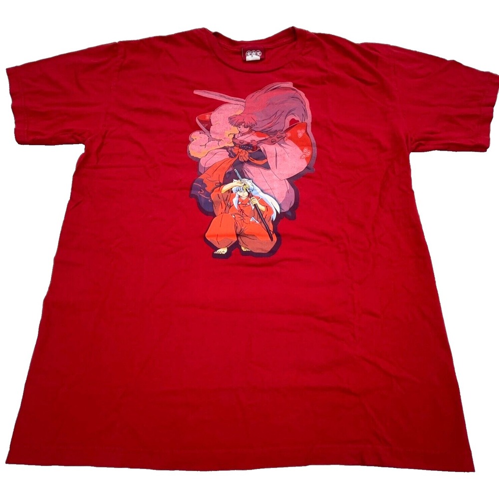 Vintage Inuyasha Shirt Men Large Red Tee Sesshomaru Anime 2005 Y2K 2000s Cyber